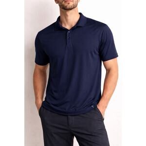 Fabletics Men’s Navy Blue Performance Polo Shirt XL Athletic Golf Moisture Wick